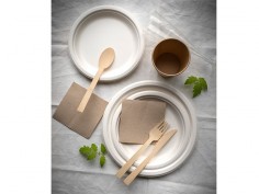 Plato redondo caña de azucar 18cm | Catering | Effimer 2