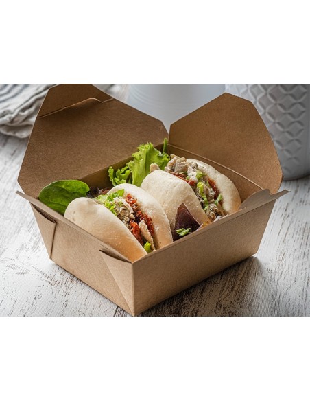 Recipiente de cartón kraft 66oz | Effimer