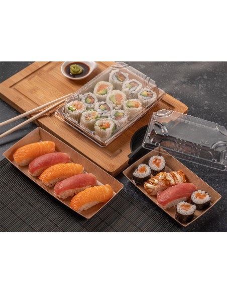 Caja sushi kraft 16cm, maki | Effimer