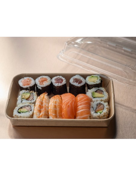 Bandeja de sushi kraft familiar 22cm | Effimer