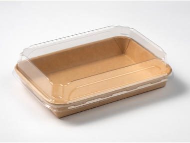 Bandeja de sushi kraft familiar 22cm | Effimer