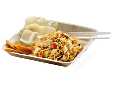Plato hoja de palma cuadrado 25cm | Catering | Effimer 2