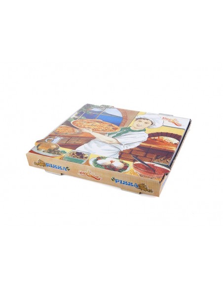 Caja de pizza kraft 40cm familiar | Effimer