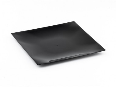 Plato negro desechable 25cm para eventos | Effimer