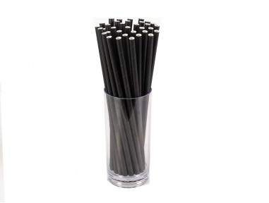Pajita de papel negro para cócteles | Bebidas | Effimer