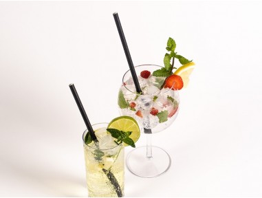 Pajita de papel negro para cócteles | Bebidas | Effimer
