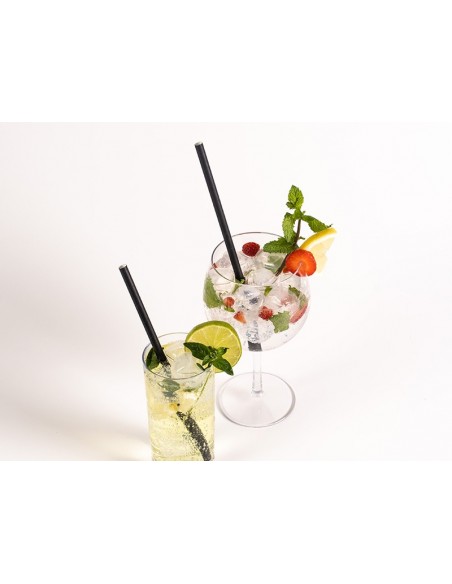 Pajita de papel negro para cócteles | Bebidas | Effimer