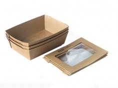 Bandeja honda de cartón 22cm para llevar | Effimer 2