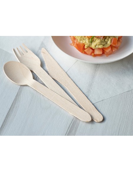 Cuchillo de madera desechable hostelería | Effimer