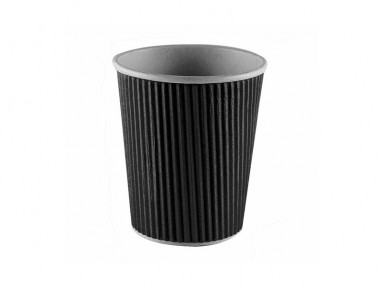 Vaso papel negro 8oz cafeterías premium | Effimer