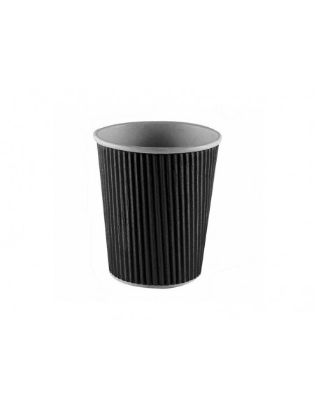 Vaso papel negro 8oz cafeterías premium | Effimer