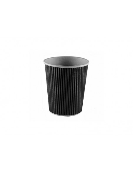 Vaso papel negro 8oz cafeterías premium | Effimer