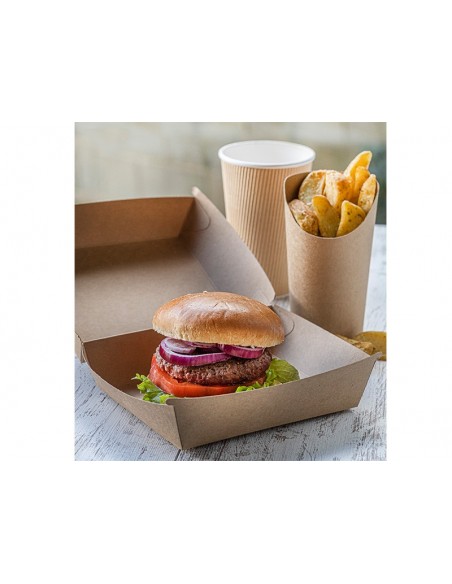 Caja patatas fritas kraft 16oz | Effimer
