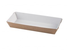 Bandeja de cartón kraft 210X90X30 mm
