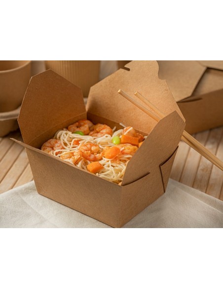 Recipiente de cartón kraft 26oz | Effimer