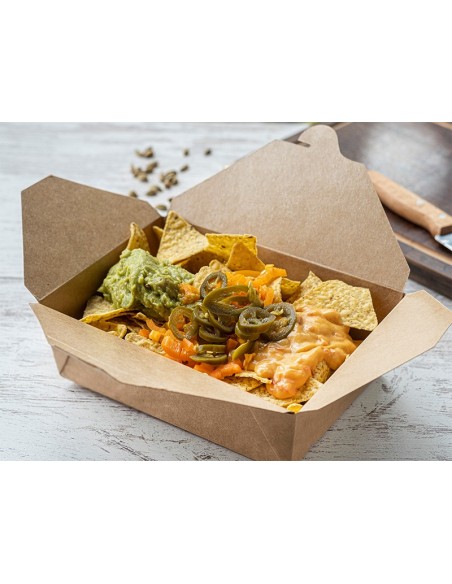 Bowl poke kraft 45oz con cierre | Effimer