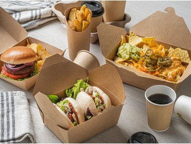 Bowl poke kraft 45oz con cierre | Effimer