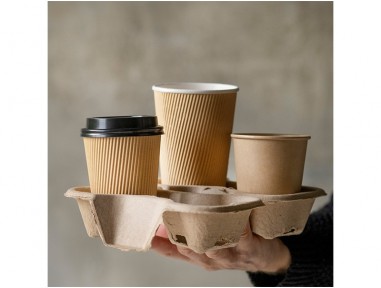 Portavasos doble kraft para bandejas | Bebidas | Effimer