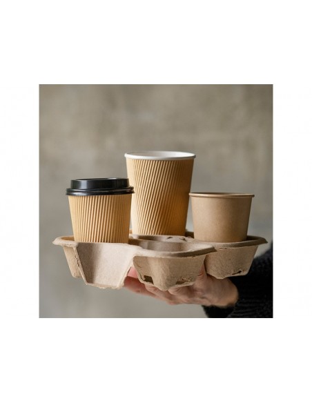 Portavasos doble kraft para bandejas | Bebidas | Effimer